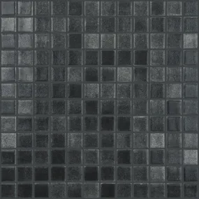 Fog Black Slip Resistant, 1" x 1" - Glass Tile