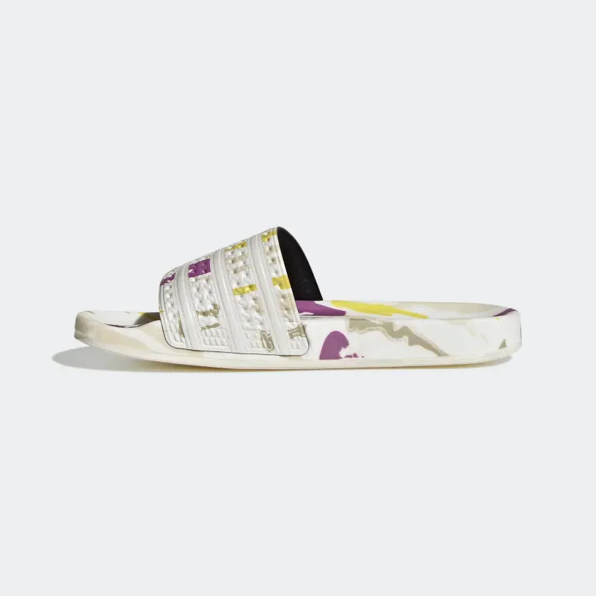 Adidas Women's Adilette Thebe Magugu Slides - Cloud White / Beige / Yellow / Purple