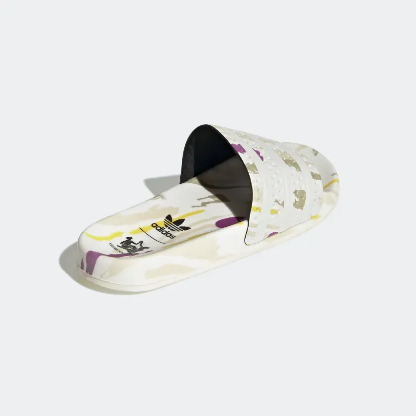 Adidas Women's Adilette Thebe Magugu Slides - Cloud White / Beige / Yellow / Purple