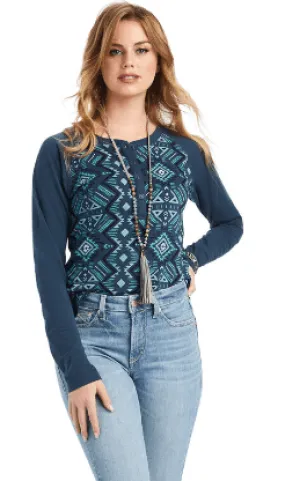 Ariat Women's Printed Henley Long Sleeve Shirt 10042300