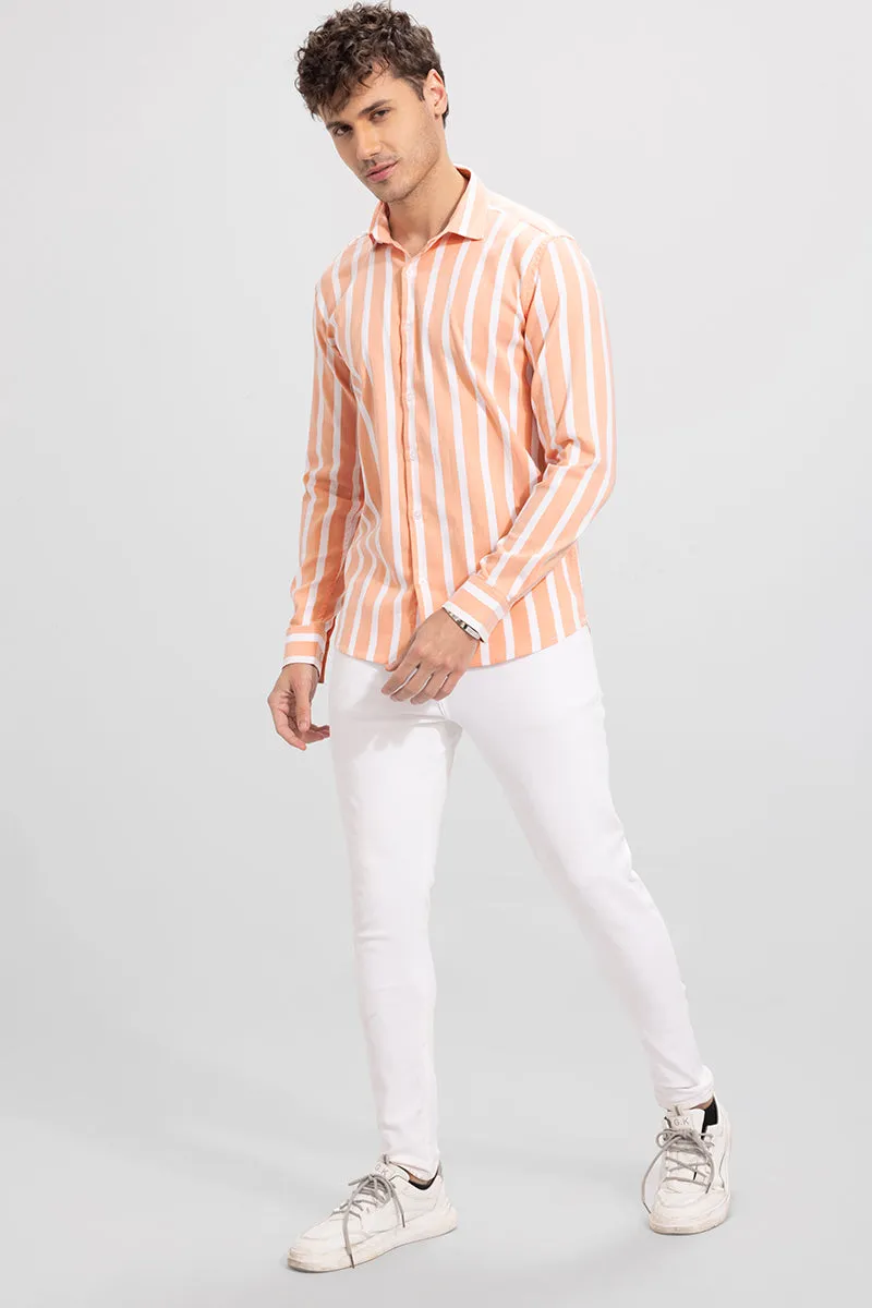 Awning Stripe Orange Shirt