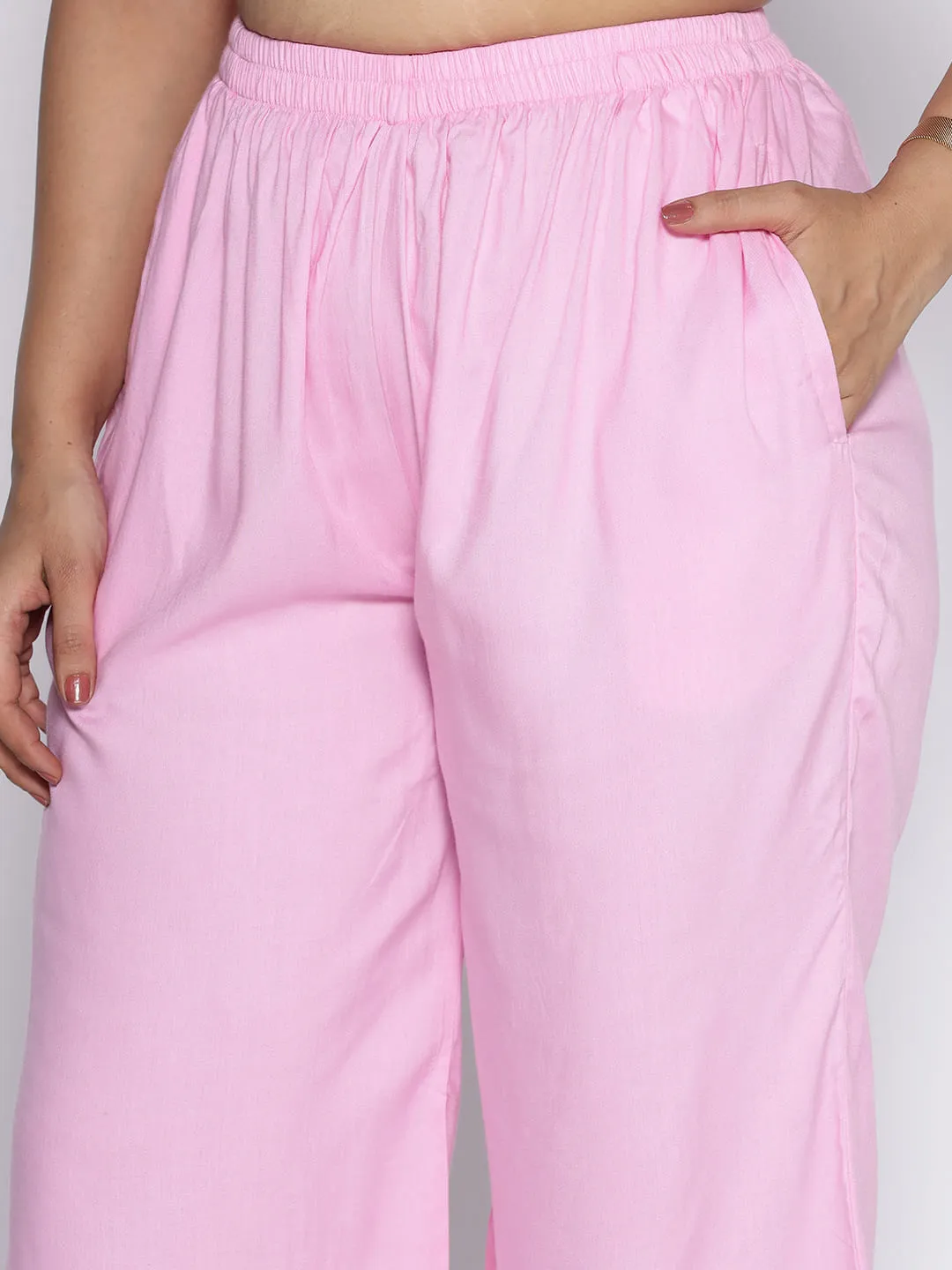 BabyPink Rayon Culottes