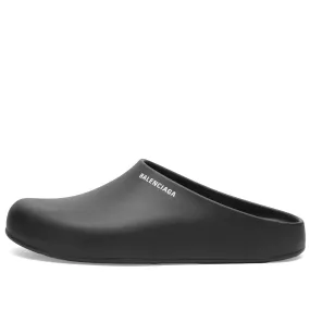 Balenciaga Logo Rubber Mules, black