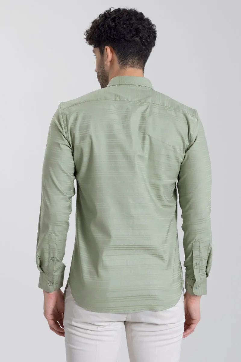 Barre Stripe Green Shirt