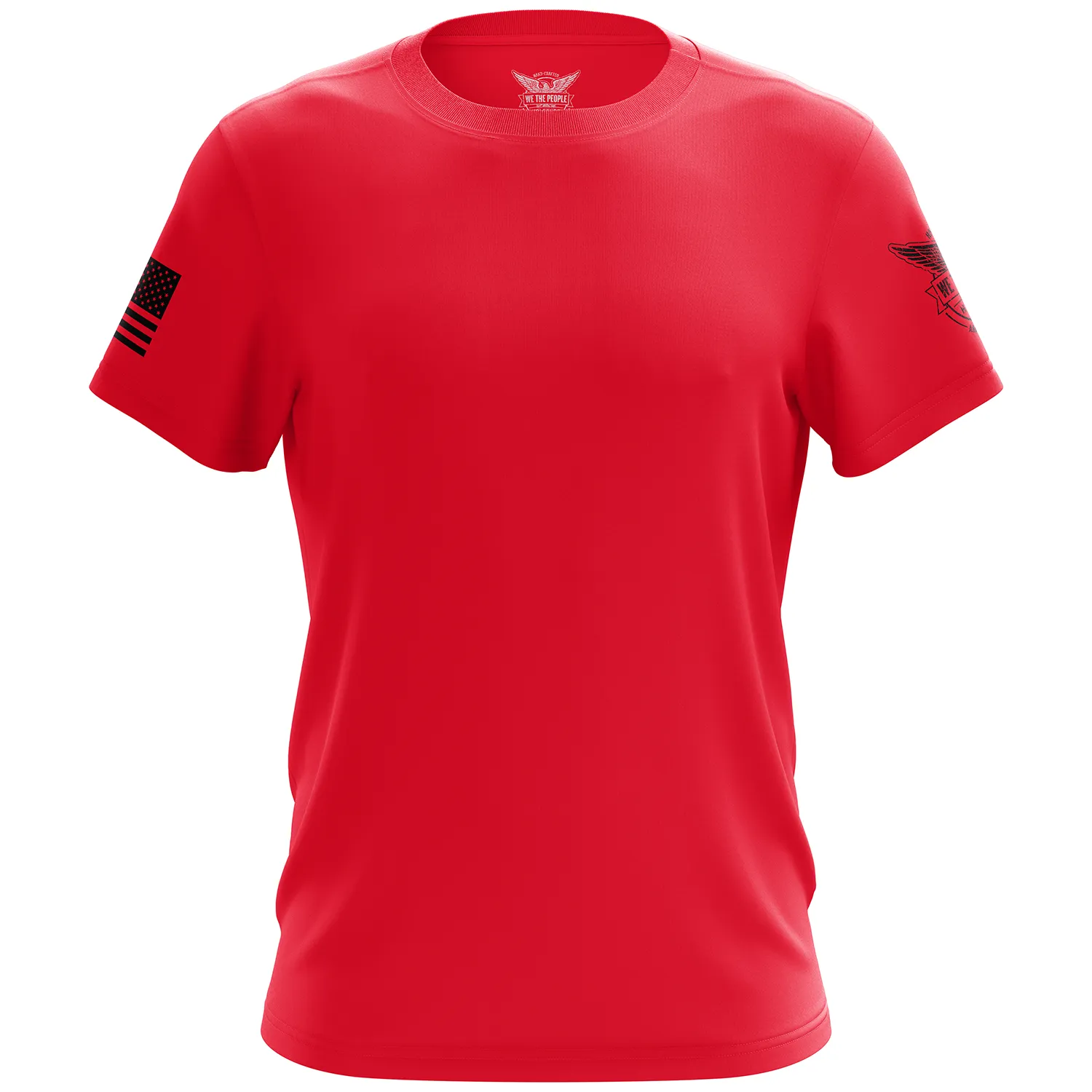 Basic - Red   Black Short Sleeve Shirt