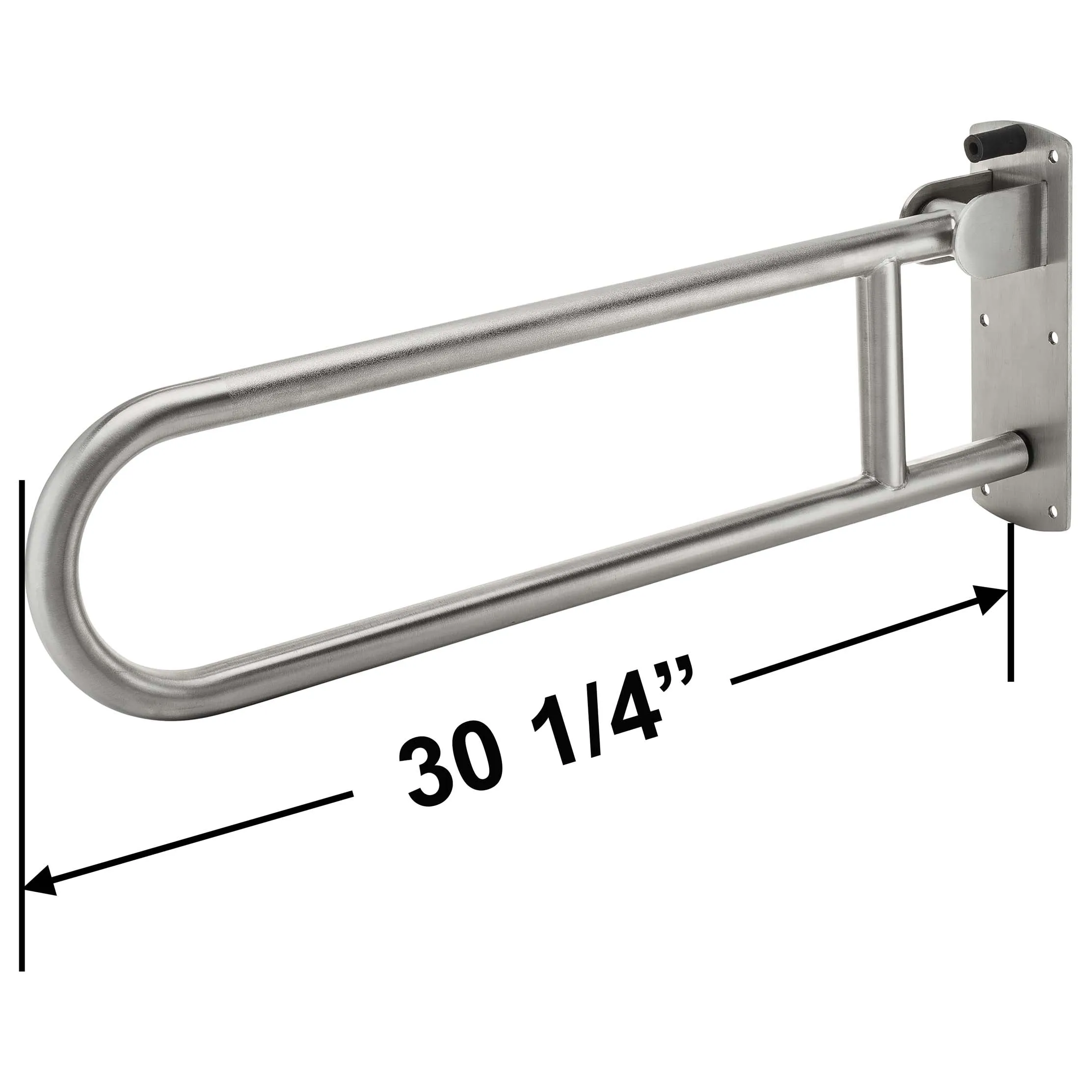 Bathroom Swing Up Grab Bar, Peened Surface, 30 In. X 1 1/4 In.