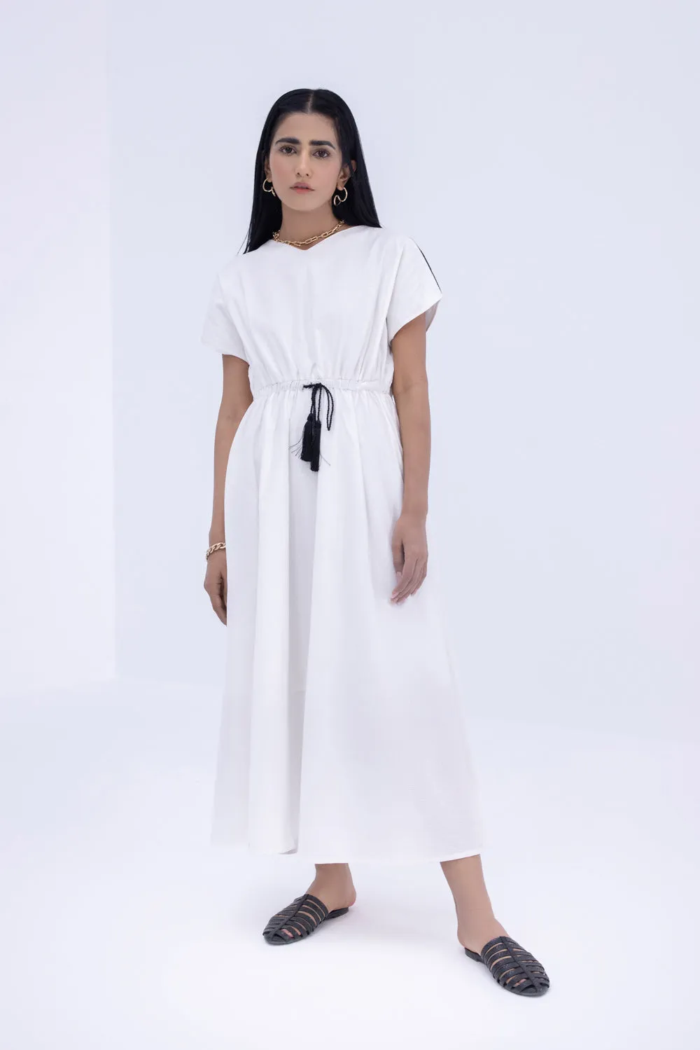 Belted Cotton Dress