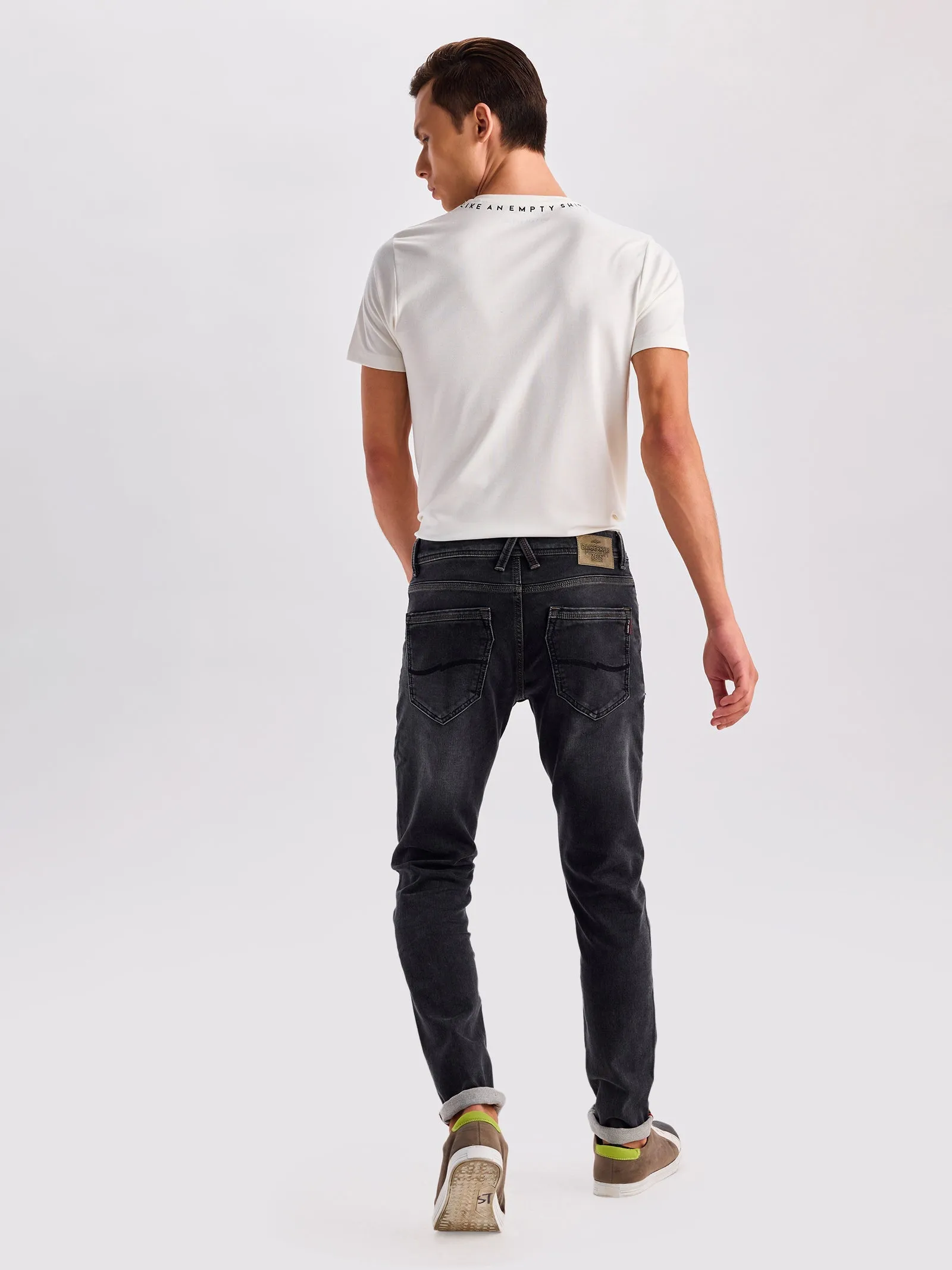 Black Dean Slim Fit Mid Rise Jeans