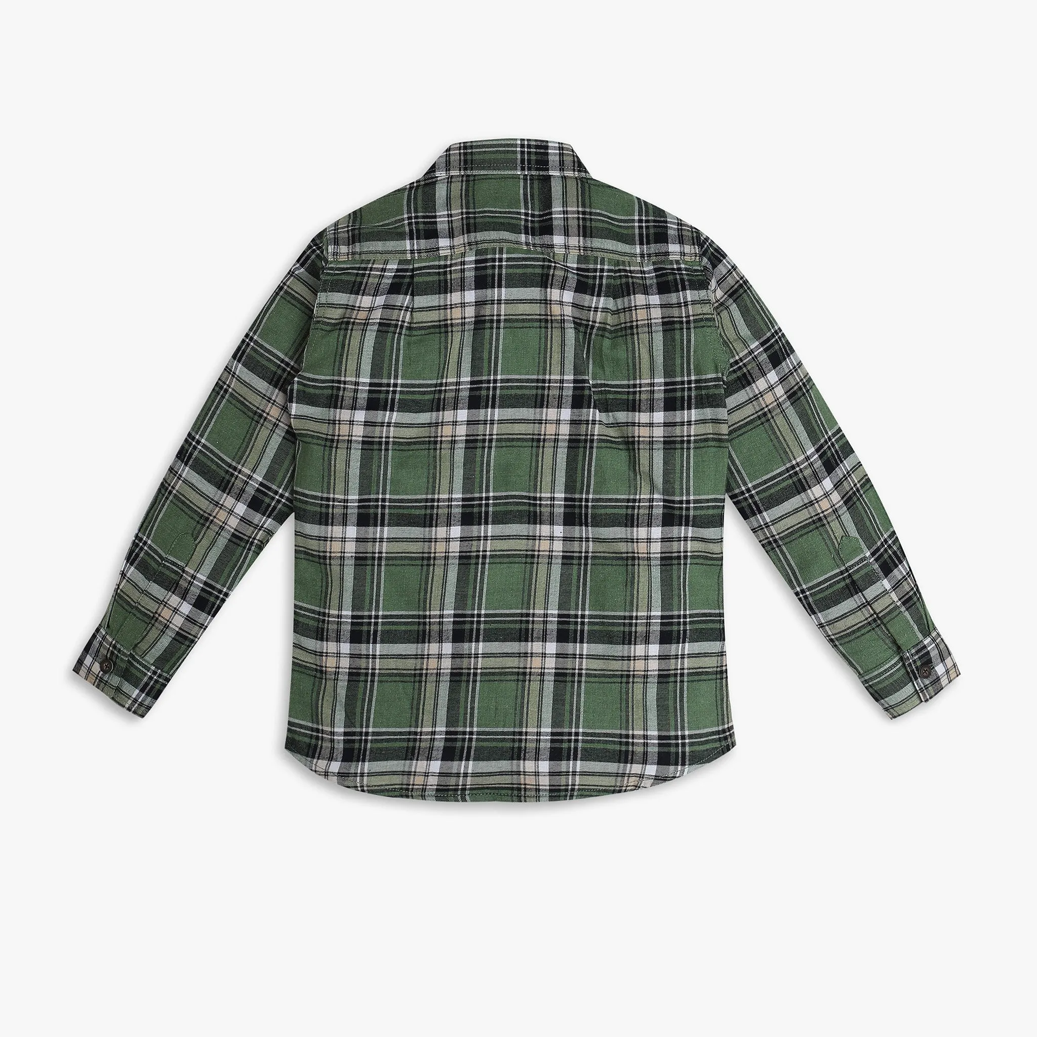 Boys Regular Fit Checkered Shirt