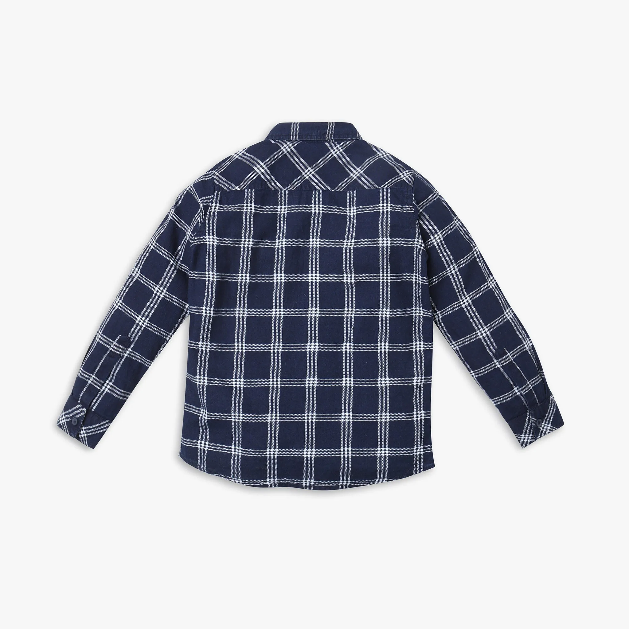 Boys Regular Fit Checkered Shirt