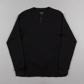 Brixton Redford Long Sleeve Henley Shirt - Black