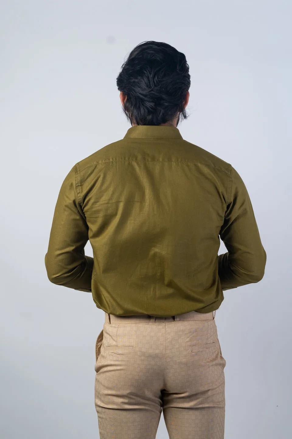 Brown Color Solid Pure Cotton For Men