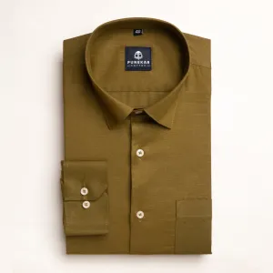 Brown Color Solid Pure Cotton For Men