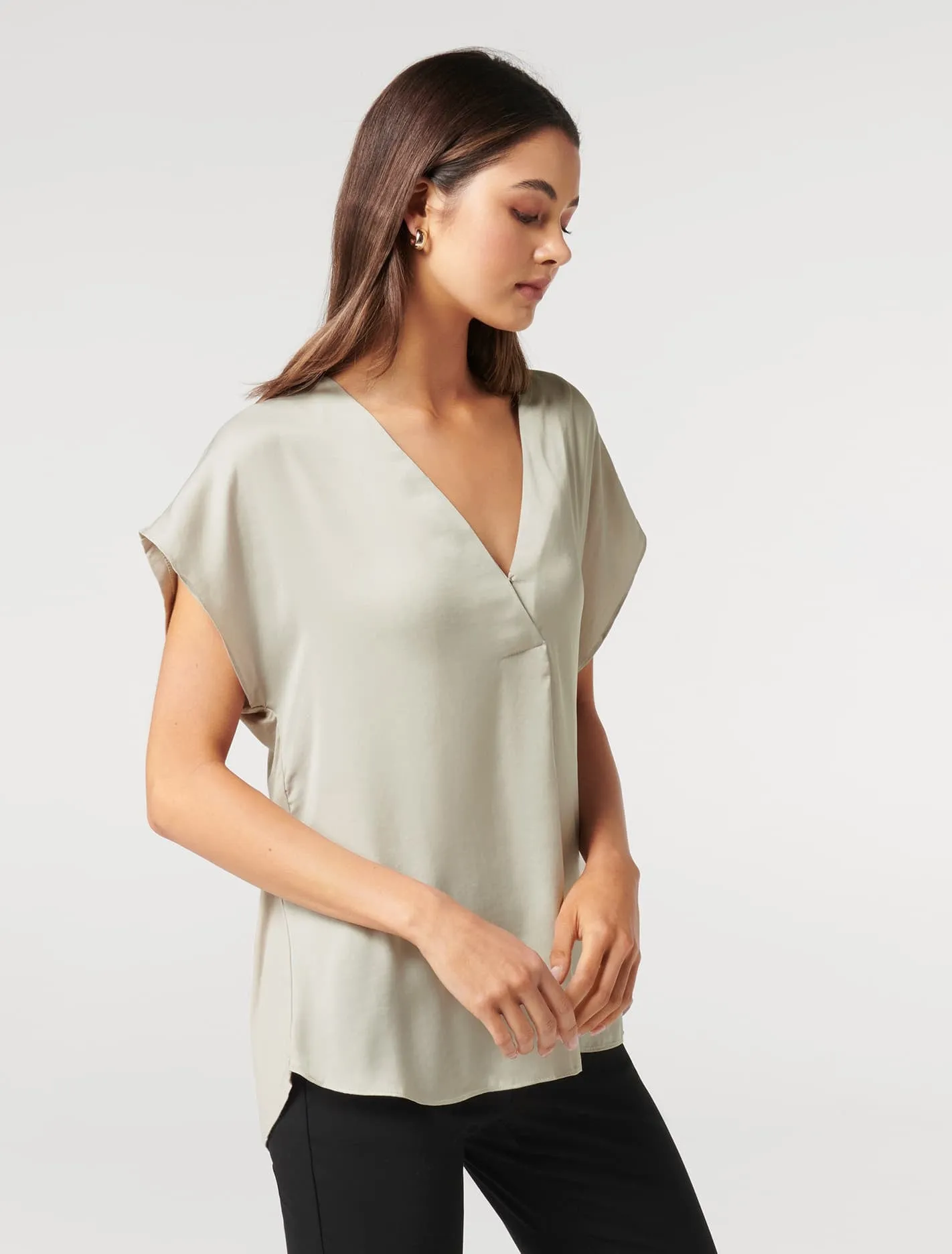 Camilla Satin Front Essential Tee