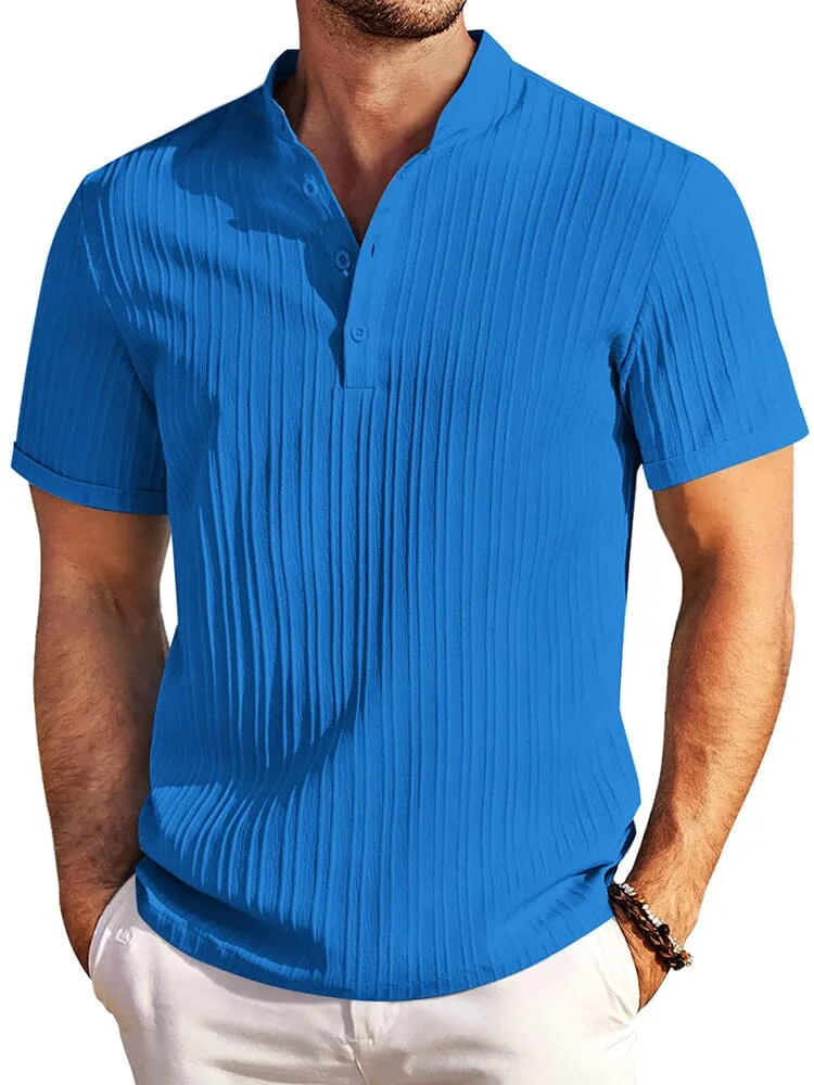 Casual Textured Henley T-Shirt (US Only)