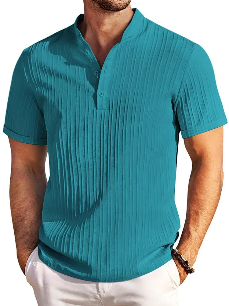 Casual Textured Henley T-Shirt (US Only)