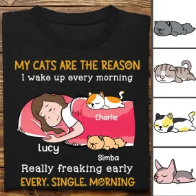 Cat Lovers - My Cat Is The Reason - Personalized T-shirt