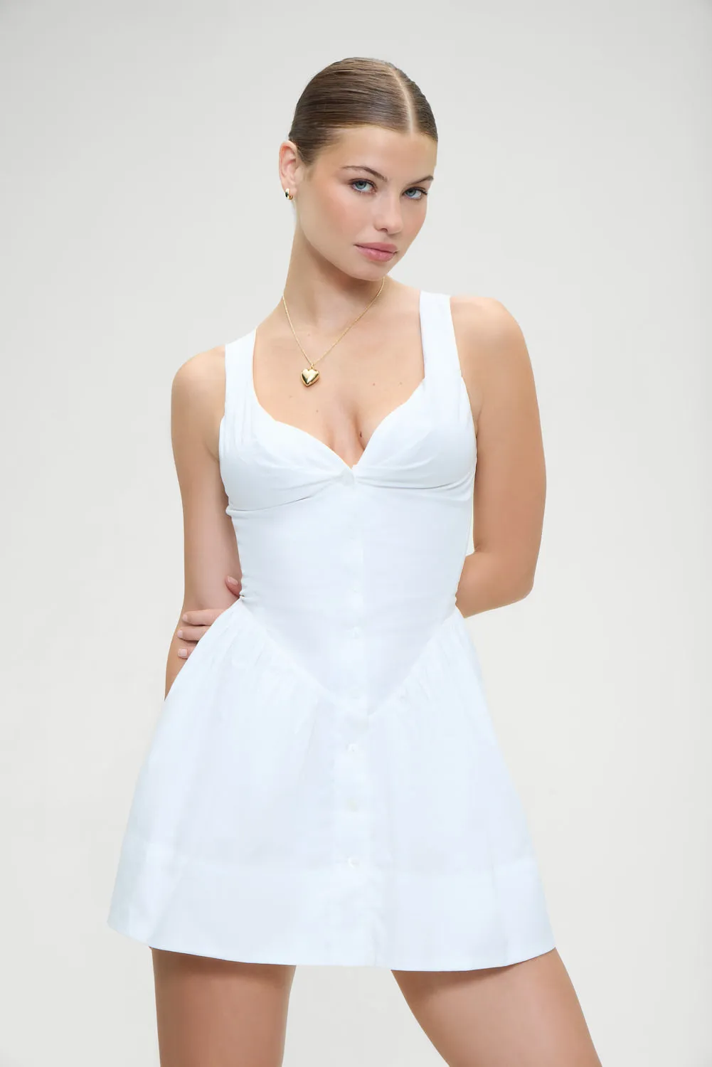 Charlotte Corset  Mini Dress - White