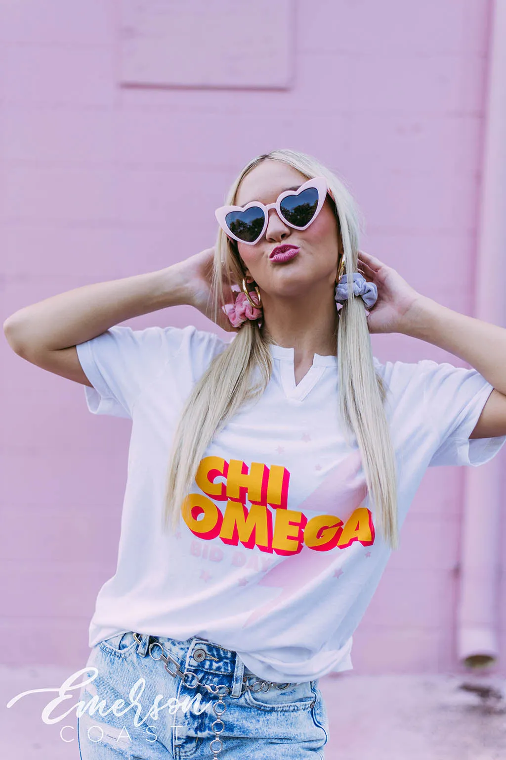 Chi Omega Bid Day Notch Tee