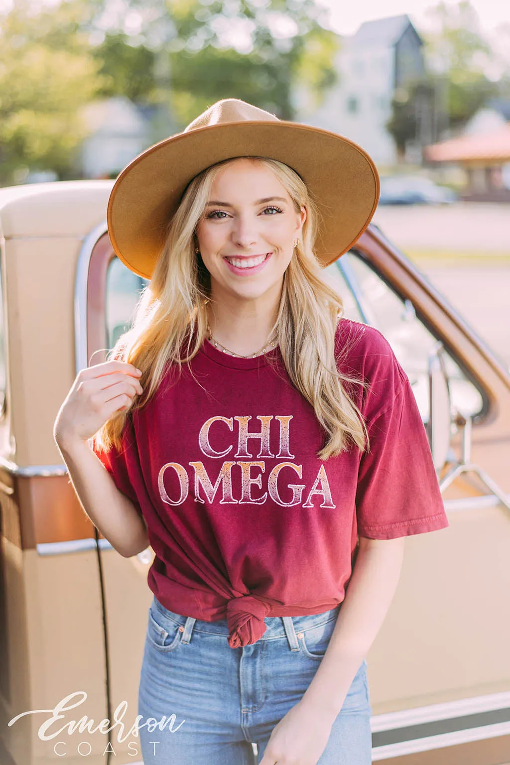 Chi Omega Vintage PR Tee