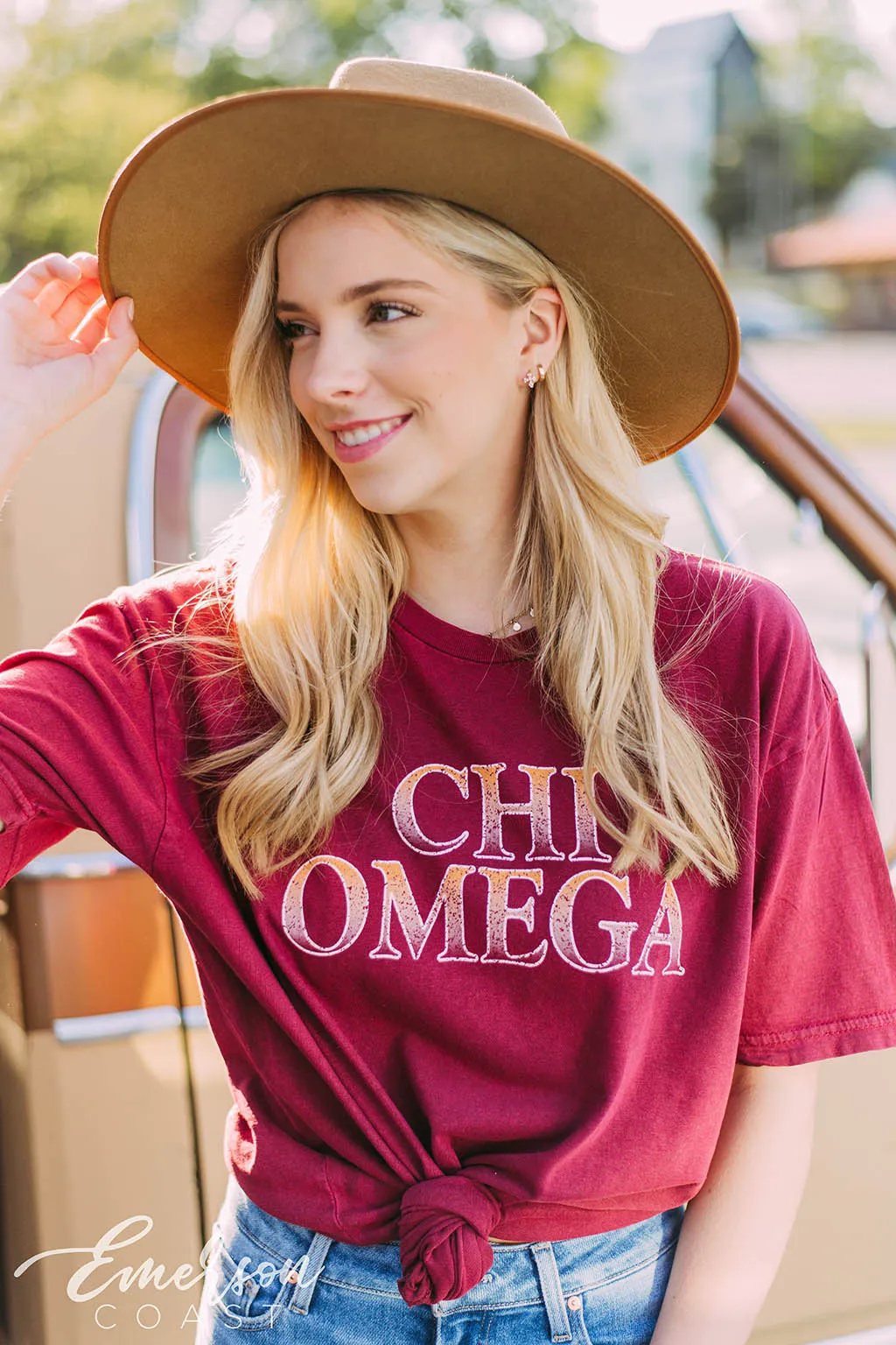 Chi Omega Vintage PR Tee