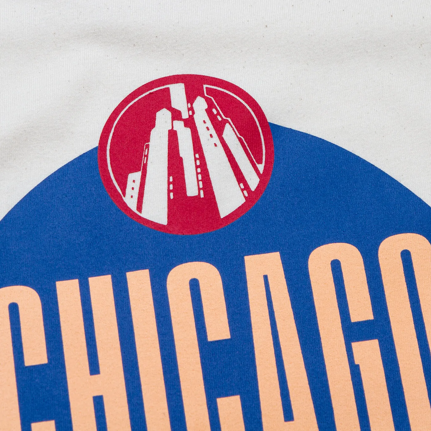 Chicago House Back Print - Tshirt - Natural