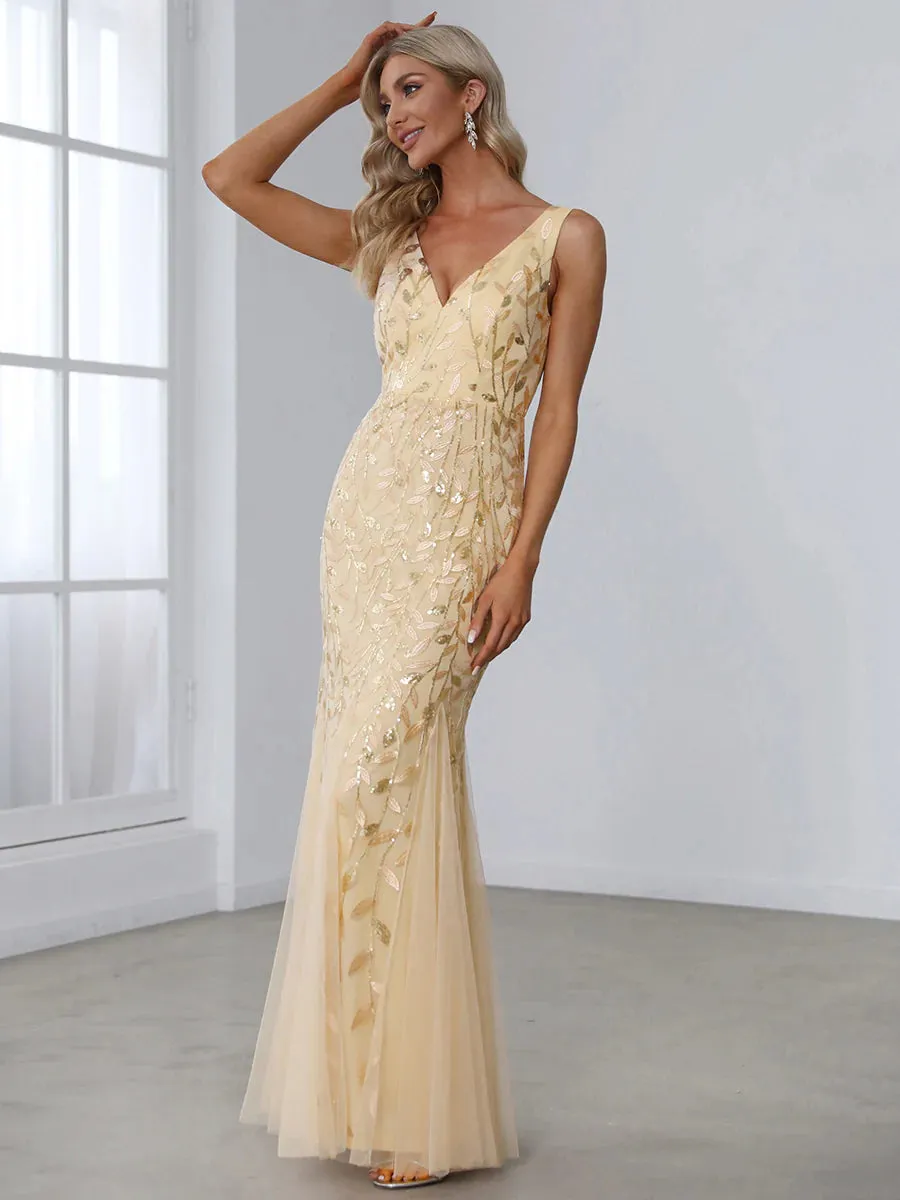 Classic Fishtail Sequin Evening Dresses for Women