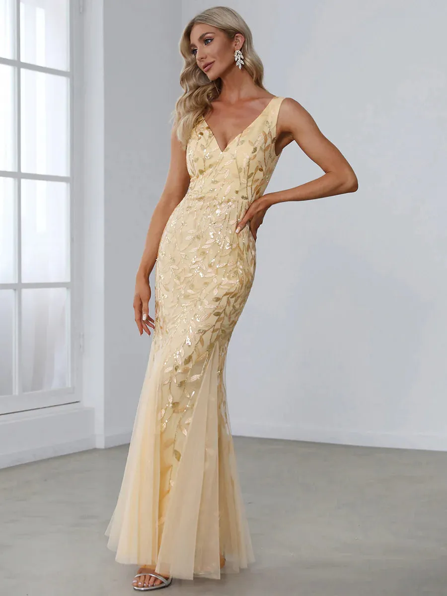 Classic Fishtail Sequin Evening Dresses for Women