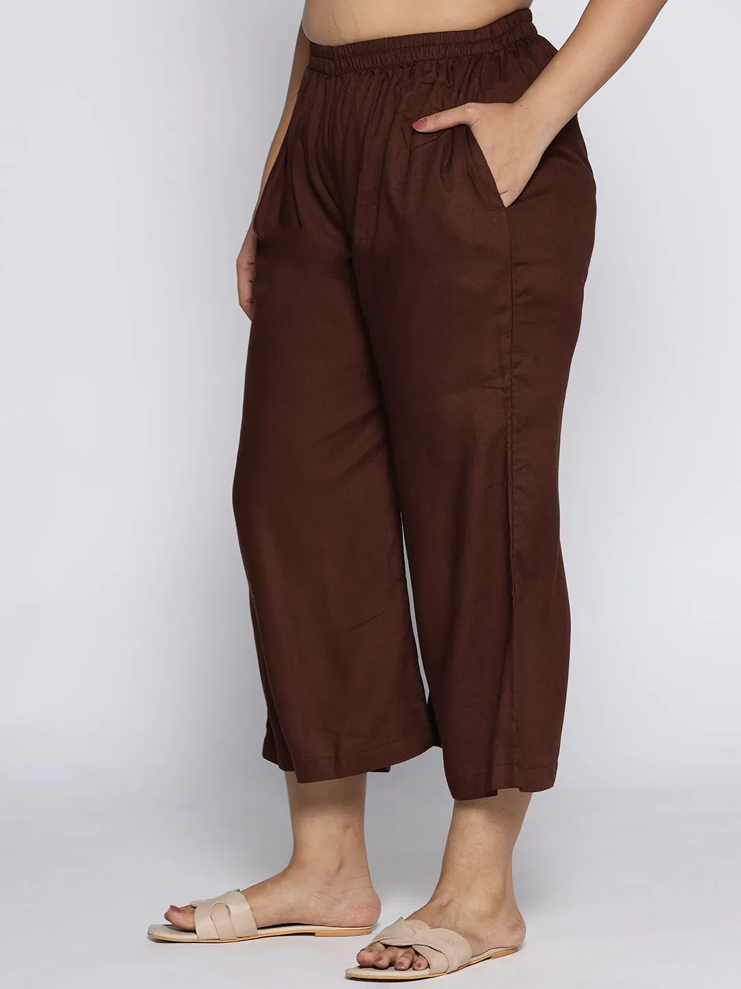 Coffee Rayon Culottes