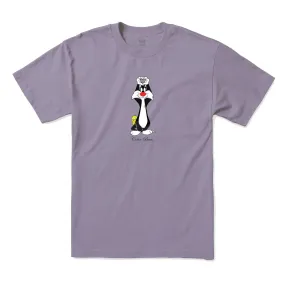 Color Bars x Looney Tunes Chase Love T Shirt Lavender