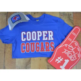 Cooper Cougars - Color Block T-Shirt