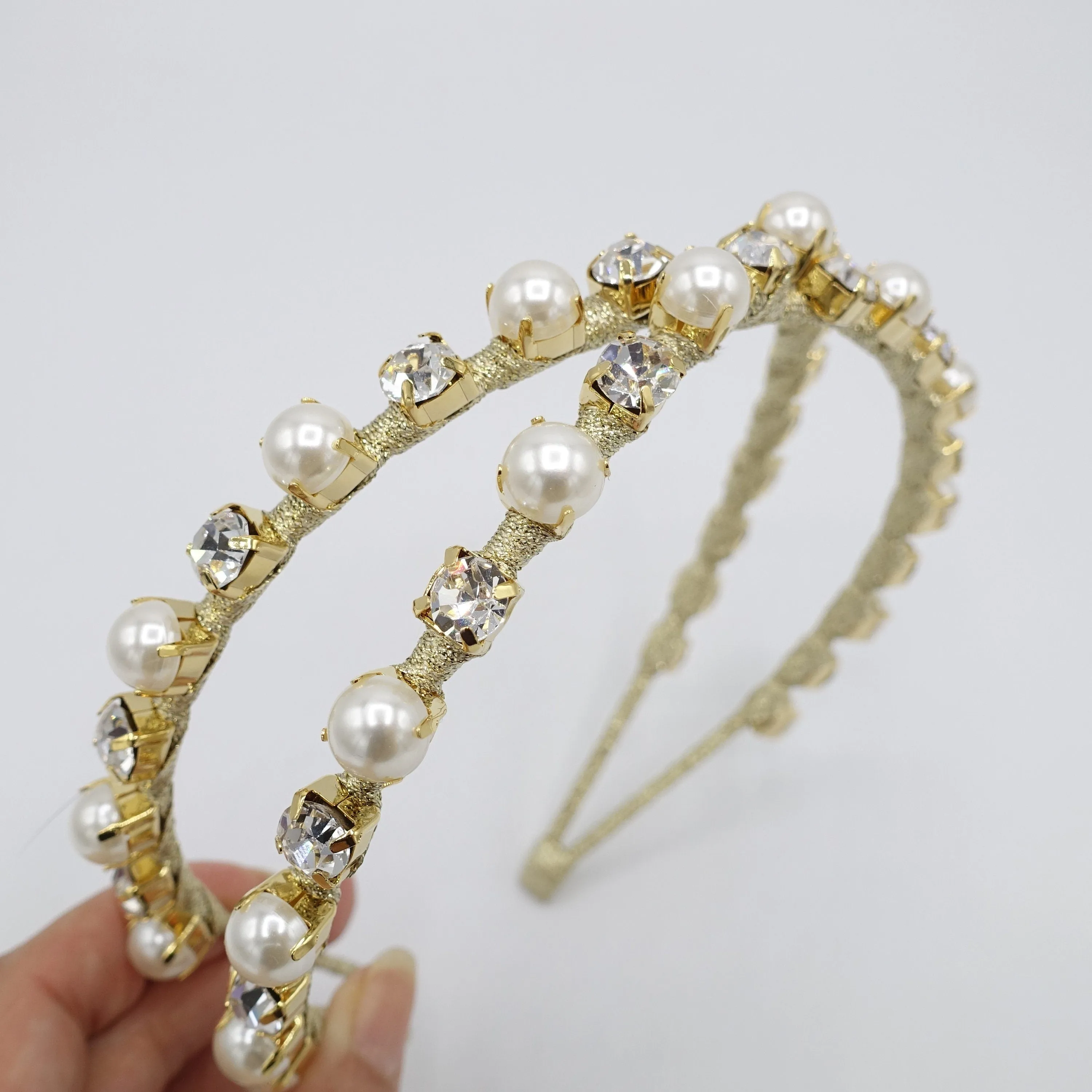 cross headband, rhinestone headband, bridal headband, bling headband for women