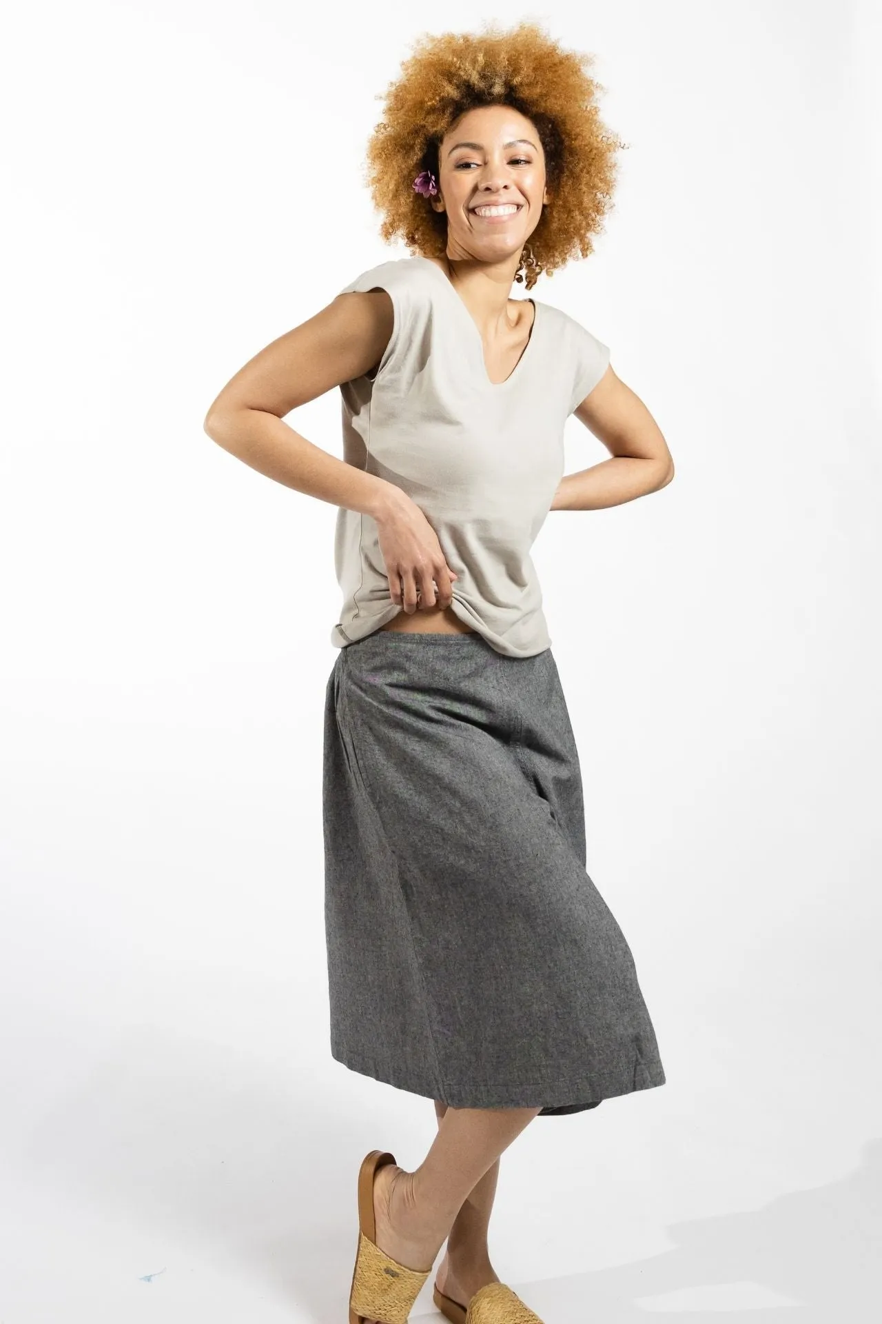 Culotte Pants - Grey