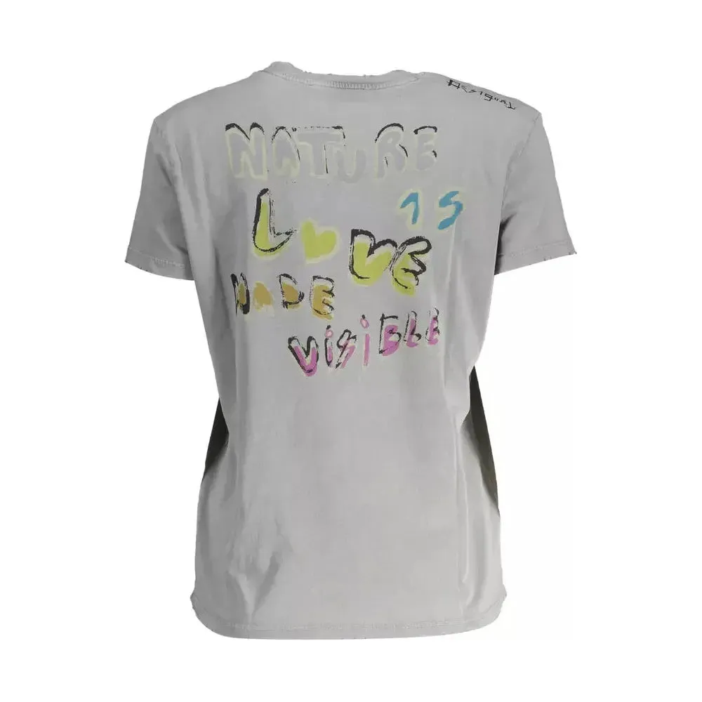 Desigual Gray Cotton Women Top