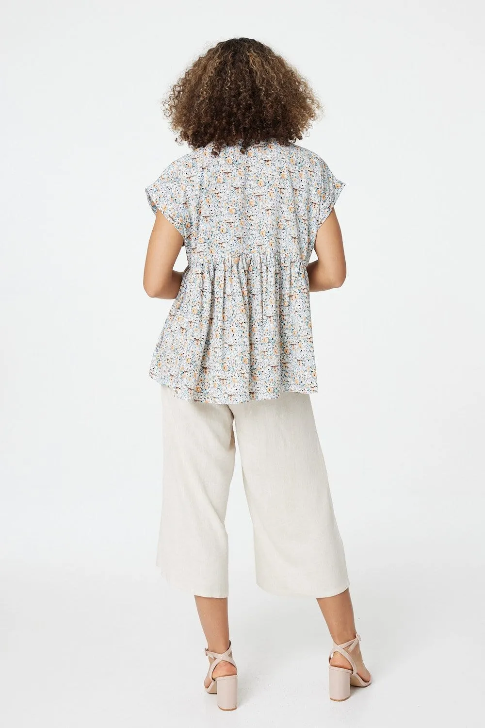 Ditsy Floral Oversized Smock Top