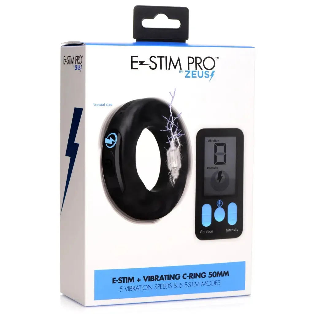 E-stim Pro Silicone Vibrating Cock Ring