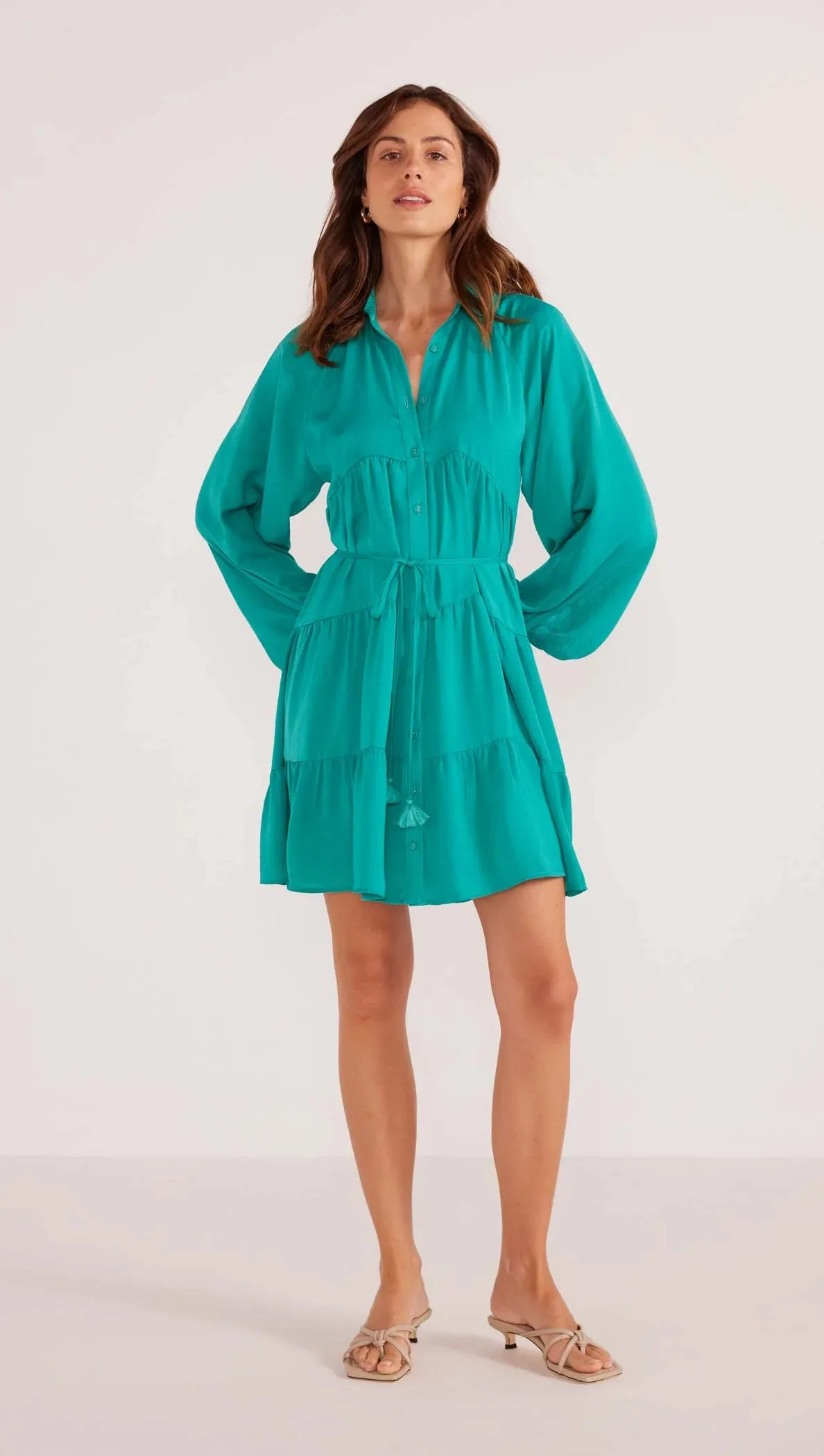 Emma Tiered Shirt Dress