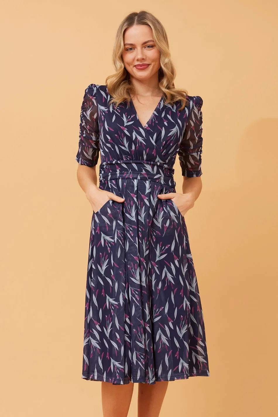 EMOGEN FLORAL MIDI DRESS