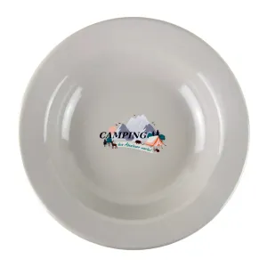 Enamel Grey Dekor Camping Plate 22cm