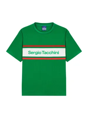 Flag Color- Block T-Shirt- Green