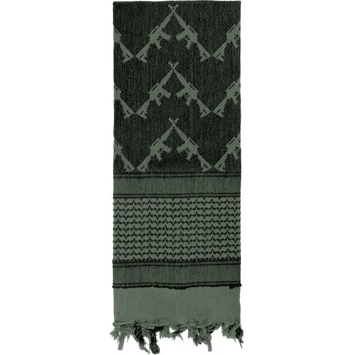 Foliage Green - Crossed Rifles Shemagh Tactical Desert Scarf