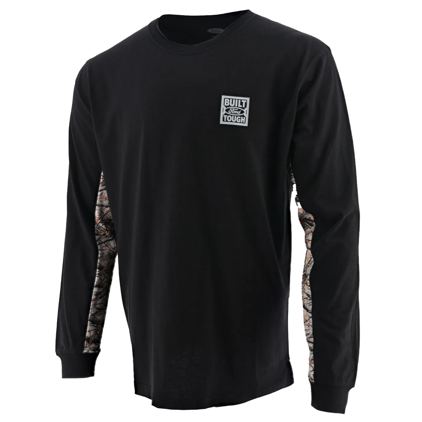 Ford Trucks Men's Built Ford Tough Long Sleeve Camo Inset Shirt