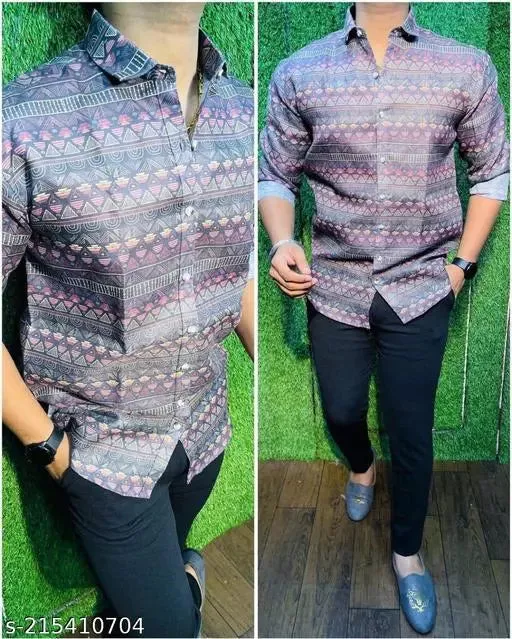 FULL SLEEVE PRINTED RAYON SHIRT FOR MEN GV 59