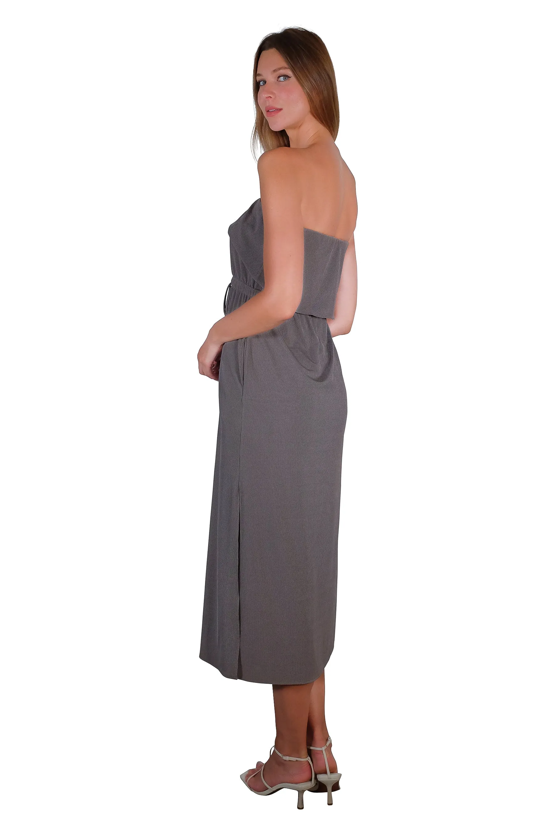 Genni Rib Knit Strapless Dress