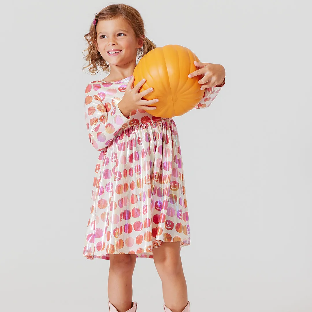 Girls Lame Steph Dress | Pumpkins