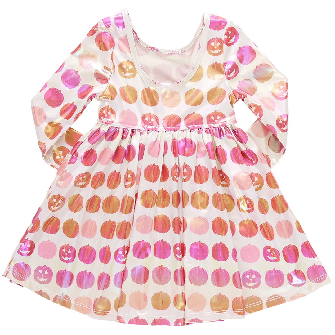 Girls Lame Steph Dress | Pumpkins