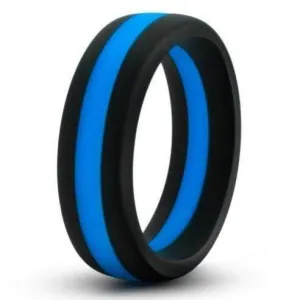 Go Pro Silicone Cock Ring - Black & Blue