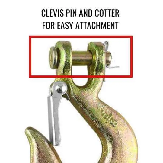 Grade 70 Clevis Slip Hook with Latch