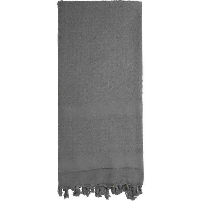 Grey - Solid Color Shemagh Tactical Desert Scarf