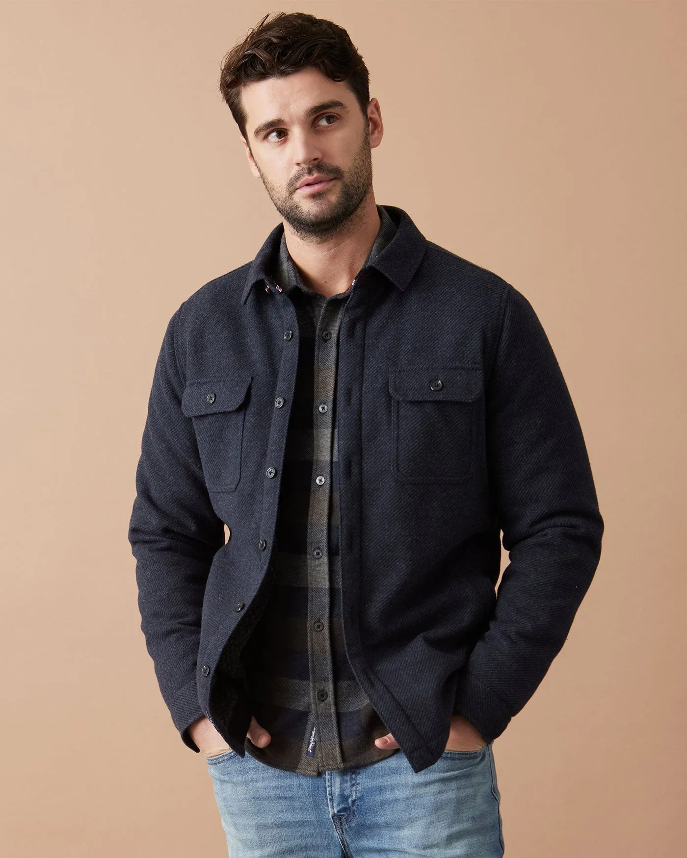 HADLEY SHERPA-LINED JACKET